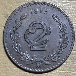 México 2 Centavos 1915