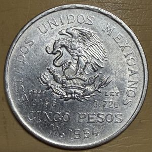 México 5 pesos 1954