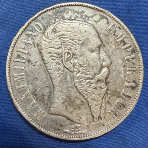 México 1 Peso 1866 Maximiliano