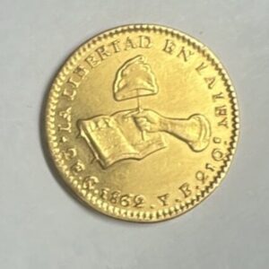 Guanajuato 2 Escudos 1862 Y.E.